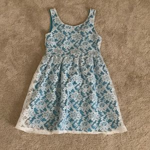 Kandy Kiss Lacy Blue Sleeveless Dress